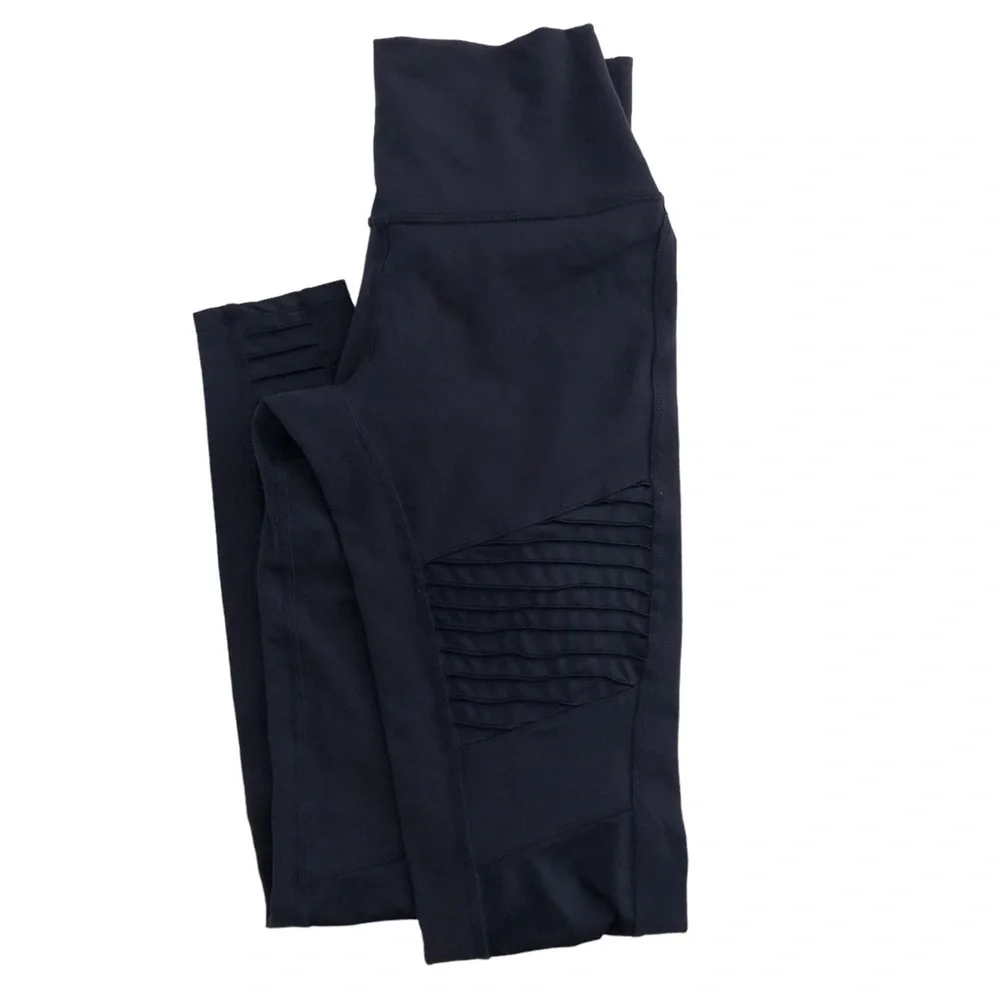 Alo YOGA High-Waist Moto Sport Leggings with Mesh Panels